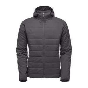 Veste d'hiver pour homme à capuche personnalisée, fermeture éclair, imperméable, respirante, motif uni, rembourrage en polyester, coupe-vent, chaude, pour les grandes tailles - Product Image 4