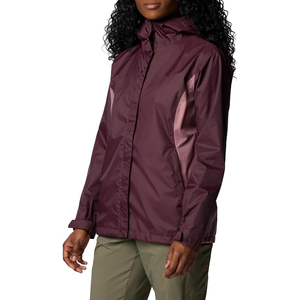 Chaqueta Impermeable para Mujer, Color Borgoña, Cortavientos, con Capucha, Diseño de Dos Tonos, Ropa Deportiva para Exteriores - Product Image 6