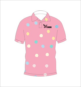 เสื้อโปโลสีชมพูแบบซับลิเมชั่นสั่งทำพิเศษ แขนสั้น สำหรับกอล์ฟ ชุดยูนิฟอร์ม แห้งเร็ว ชุดกีฬาสำหรับทีม ผู้ผลิต OEM ผู้จัดจำหน่าย ขายส่ง - Product Image 3
