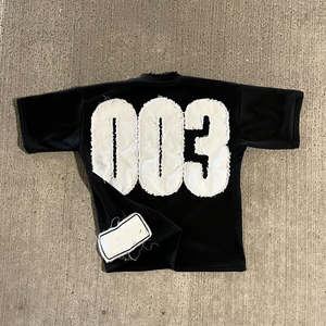 T-shirt à manches courtes en coton 100% avec patch brodé pour homme, style streetwear - Product Image 2