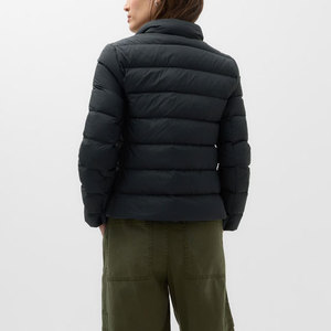 Winters Stand Collar <b>Ladies</b> New Jacket Two Side Pockets Breathable Plus Size Full Zipper Long Sleeve Winters Puffer Jackets - Product Image 2