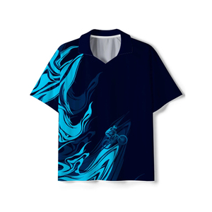 Camiseta de Ciclismo Sublimada para Hombre, Manga Corta, Secado Rápido, Cuello Camisero, Poliéster, Deportiva, para Todas las Temporadas, Corte Regular - Product Image 1