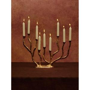 Accessoires de table de mariage, support de bougie de luxe, artisanat en métal, porte-bougie, chandelier à 9 bras, décoration de Hanouka - Product Image 4