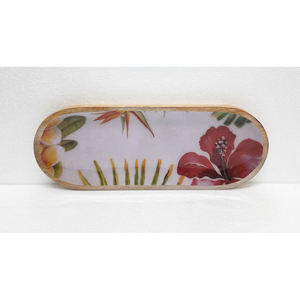 Bandeja de Servir de Madera de Lujo con Diseño Floral Pintado a Mano, Ecológica y Duradera, Regalo Empresarial para Quesos, Frutas, Aperitivos - Product Image 6