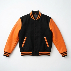 Fabricant de vestes varsity en laine avec logo personnalisé et manches en cuir véritable - Product Image 5