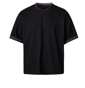 T-shirt ample vintage à manches courtes en coton tricoté 100 % anti-boulochage à séchage rapide pour hommes et femmes, vêtement universel pour couple, vente en gros - Product Image 5