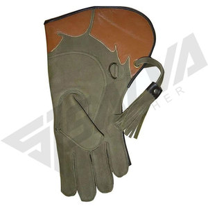 Wholesale High Quality Eco-Friendly Elbow-Length Four Seasons Use Professional Falconry OEM Acceptable Original Leather Gloves - Product Image 4