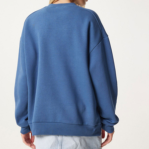 Sudadera de lana para mujer, jersey suave con cuello redondo, manga larga, top informal, ropa cómoda y acogedora para otoño, corte holgado, bordado - Product Image 2