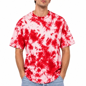 Men <b>Tie</b> Dye T Shirt Premium Soft Breathable Trendy Comfortable Short Sleeve O-Neck Regular Fit Cotton Breathable Fabric For Wear - Product Image 1