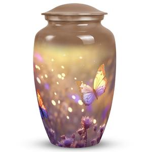 Colorful flying butterflies <b>large</b> cremation <b>urn</b> for ashes memorial <b>urn</b> for human ashes decorative keepsake tribute - Product Image 1