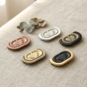 Modern Oval Zinc Alloy Cabinet <b>Drawer</b> Pulls in Gold Black <b>Silver</b> Copper for Kitchen & Bedroom Furniture Hardware (Durable) - Product Image 3
