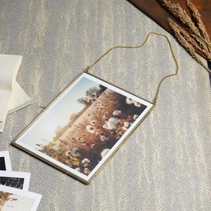 Brass Rectangular <b>Photo</b> <b>Frame</b> Tabletop Vertical Metal Picture Display Stand - Product Image 6