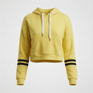 Sudadera con Capucha para Mujer al por Mayor, Estilo Y2K, Personalizada, de Alta Calidad, con Estampado Puff en Felpa Francesa y Bordado, Corte Recortado - Product Image 1