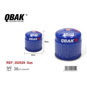 Bombola di gas QBAK 9 cm in acciaio blu ricaricabile per accendini, confezione da 36 pezzi - Product Image 1
