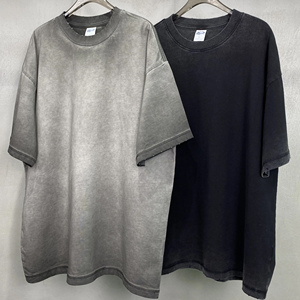 T-shirts vintage 100 % coton personnalisés avec impression sur mesure, vente en gros, grandes tailles, dégradé de couleurs et lavage vieilli - Product Image 1