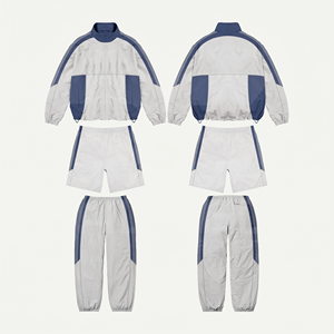 2025 Casual Summer Windbreaker Tracksuit 100% Nylon <b>Men</b> <b>Zip</b> up Three Piece <b>Jacket</b> Trouser and Shorts Set Unisex - Product Image 5