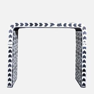 Mesa con Incrustaciones de Hueso de ILAHI, Diseño Moderno con Detalles de Ágata, Almacenamiento Portátil, Muebles para el Hogar - Product Image 2