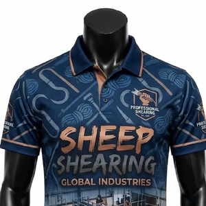 Polo personnalisé pour la tonte des moutons, impression par transfert thermique, style queue longue, OEM ODM, prix de gros - Product Image 2