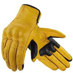 Guantes de Ciclismo de Cuero con Pantalla Táctil, Largos hasta la Muñeca, Transpirables, Ecológicos, Lisos, para Uso en las Cuatro Estaciones, Grises con Detalles Negros - Product Image 2