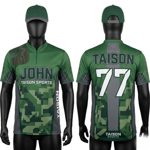 Maillot de tir en polyester 180 GSM respirant et anti-humidité, motif camouflage numérique vert, impression par sublimation personnalisée du logo - Product Image 6