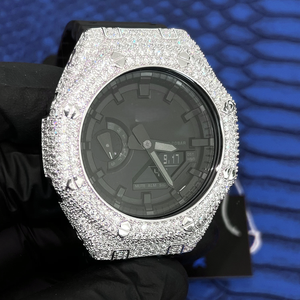 Zenithar Icevault GA2100 Custom Iced Out Watch Metal <b>Case</b> Luxury Stainless Steel CasiOak Build Edition g&shock watch - Product Image 1