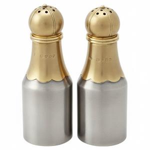 Wholesale Modern Elegant Gold Hammered Metal Salt And Pepper Shakers Unique Brass Kitchen Dining Tabletop Seasoning <b>Jars</b> - Product Image 2