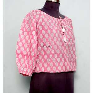 Hauts pour femmes vintage confortables et élégants avec imprimé floral, 100% coton, design respirant pour femmes actives, vente en gros - Product Image 4