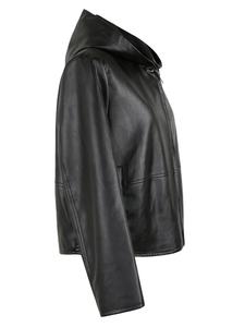 Chaqueta Acolchada de Piel Vacuna Negra, Ligera y Suave, con Capucha y Cremallera, Impermeable, para Mujer, Estilo Casual, para Invierno - Product Image 2