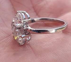 Anillo de Boda Único con Cuentas de Moissanita Multicorte, Anillo de Compromiso de Oro Sólido de 14K, Joyería Fina, Regalos de Aniversario para Ella - Product Image 4