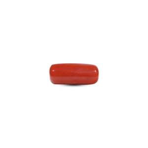 Handcrafted 6.65 Carat Synthetic Red Coral Oval Cabochon Loose Gemstone for Fine Jewelry - Product Image 1