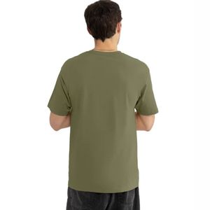 T-shirt tubulaire polyvalent pour homme, col rond, coton doux, manches courtes, vêtements de style de vie en plein air - Product Image 2