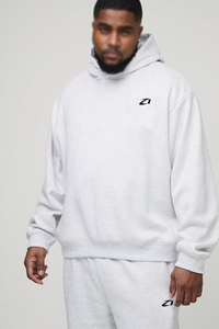 Chándal Personalizado con Logotipo Bordado para Hombre, Gris Jaspeado Claro, Felpa de Algodón Transpirable, Estilo Urbano, Dos Piezas, Sudaderas con Capucha, Venta al Por Mayor - Product Image 3