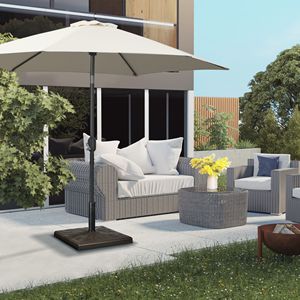 Base per Ombrellone da Giardino Quadrata 20 Pollici in Resina Marrone, Robusta ed Elegante, per Uso in Cortile - Materiale in Poliestere Durevole - Product Image 6