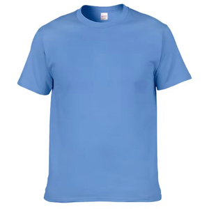 Camiseta Informal de Color Liso de Alta Calidad, Impresión por Transferencia de Calor, Mangas Cortas, 100% Algodón, Tela Suave, Camisetas Lisas para Hombre - Product Image 1