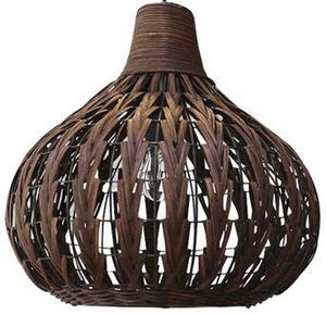 Lampe suspendue en rotin tressé, style rustique, pour salon, cuisine, bureau, couloir, bistrot - Product Image 4