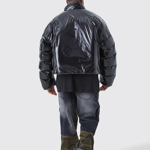 Veste d'hiver rembourrée en duvet d'oie personnalisée, imperméable, chaude, pour homme, taille plus, veste d'hiver matelassée - Product Image 6