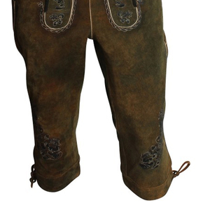 Costumes <b>Knee</b> Long <b>Strap</b> Leather Pants <b>Straps</b> Made kneibund Lederhosen Oktoberfest Wears Unique Bavarian Shorts - Product Image 4