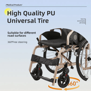 Sedia a Rotelle Manuale Pieghevole in Alluminio Leggero per Adulti, Seduta da 18 Pollici, Freni Manuali Anteriori e Posteriori, Design con Tubo Quadrato da 22 Pollici - Product Image 5