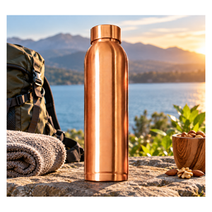 Bouteille d'eau en cuivre pur, réutilisable, anti-fuite, pour la maison et les voyages, par Falah Internationala - Product Image 6