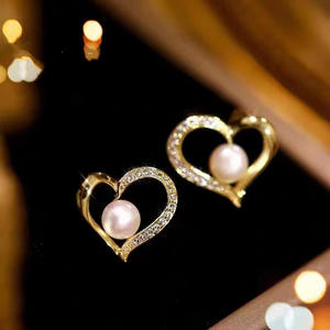 Pendientes de Plata de Ley S925 con Perlas Naturales al por Mayor, Estilo de Diseñador, Modernos y Elegantes, de 11-12 mm con Caja de Regalo - Product Image 2