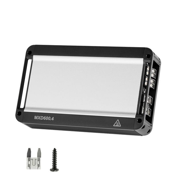 4 Channel 12V Car Audio Amplifier-2 Ohm Stable Bridgeable Class D Full Range 4 X 420W @ 4 Ohm / 4 X 600W @ 2 Ohm