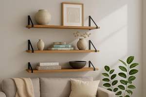 Estante de Pared de Madera MDF Melamina en Oferta, Estantes de Madera para Tienda - Product Image 3