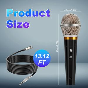 Microfono XLR Professionale per Studio e Performance dal Vivo, Cavo Staccabile da 4 Metri, Dinamico con Interruttore On/Off per Karaoke - Product Image 3