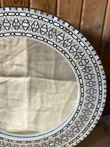 Best Quality Stylish Modern Round Wall Mirror Handcrafted Beautiful Bone Inlay Eco-Friendly <b>Framed</b> Christmas - Product Image 5