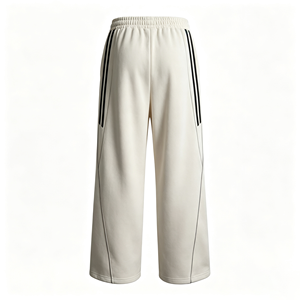 Pantalones Deportivos Personalizados para Hombre, con Franja Lateral, Pierna Ancha, Abertura en el Bajo, Cintura Elástica con Cordón, Estilo Holgado, Venta al Por Mayor - Product Image 2