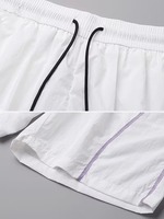 Veste coupe-vent unisexe blanche à capuche avec ensemble short, légère, résistante à l'eau, en polyester, pour l'été, vêtements de plein air, coupe ample