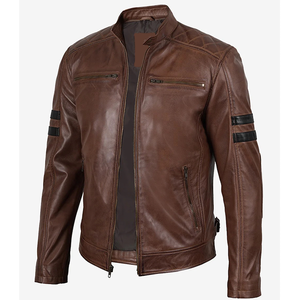 2026 OEM Tendances actuelles Vestes chauffantes en cuir de vachette marron Cogan pour hommes, haute qualité, faible MOQ, grandes tailles, mode hiver - Product Image 3