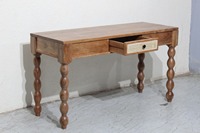 Console élégante en bois massif avec finition lisse pour l'entrée, le couloir, le salon et la présentation décorative