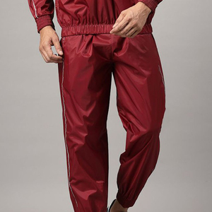 Combinaison de sauna rouge en polyester pour homme, manches longues, col rond, taille élastique, ensemble complet pour usage domestique toutes saisons - Product Image 6