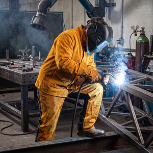 Veste de sécurité en cuir de vachette de haute qualité, résistante au feu de niveau D, pour travaux industriels, combinaisons de soudage, SÉCURITÉ - Product Image 4
